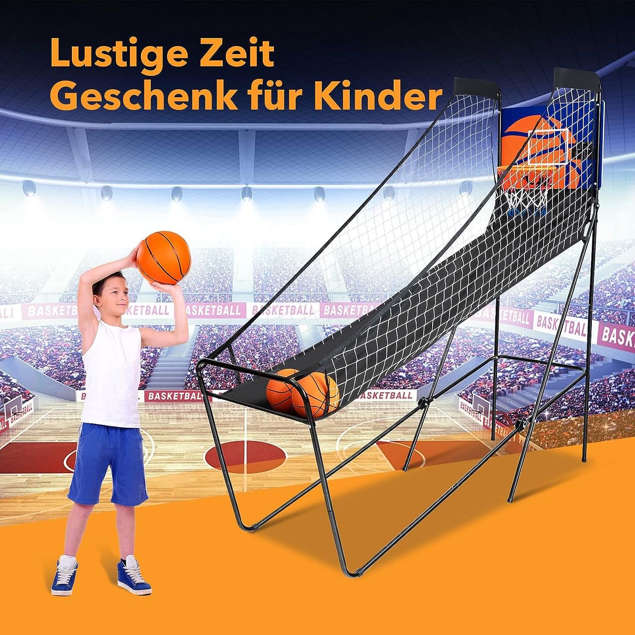 Costway Arcade-Basketballspiel klappbar