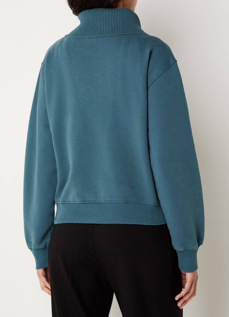 Maglione OLAF con mezza zip e logo