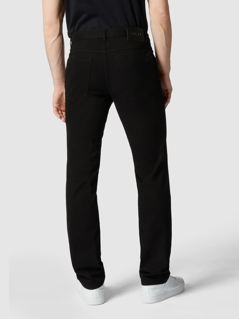 Regular Fit Stoffhose mit Stretch-Anteil Modell 'Perfetto' in schwarz