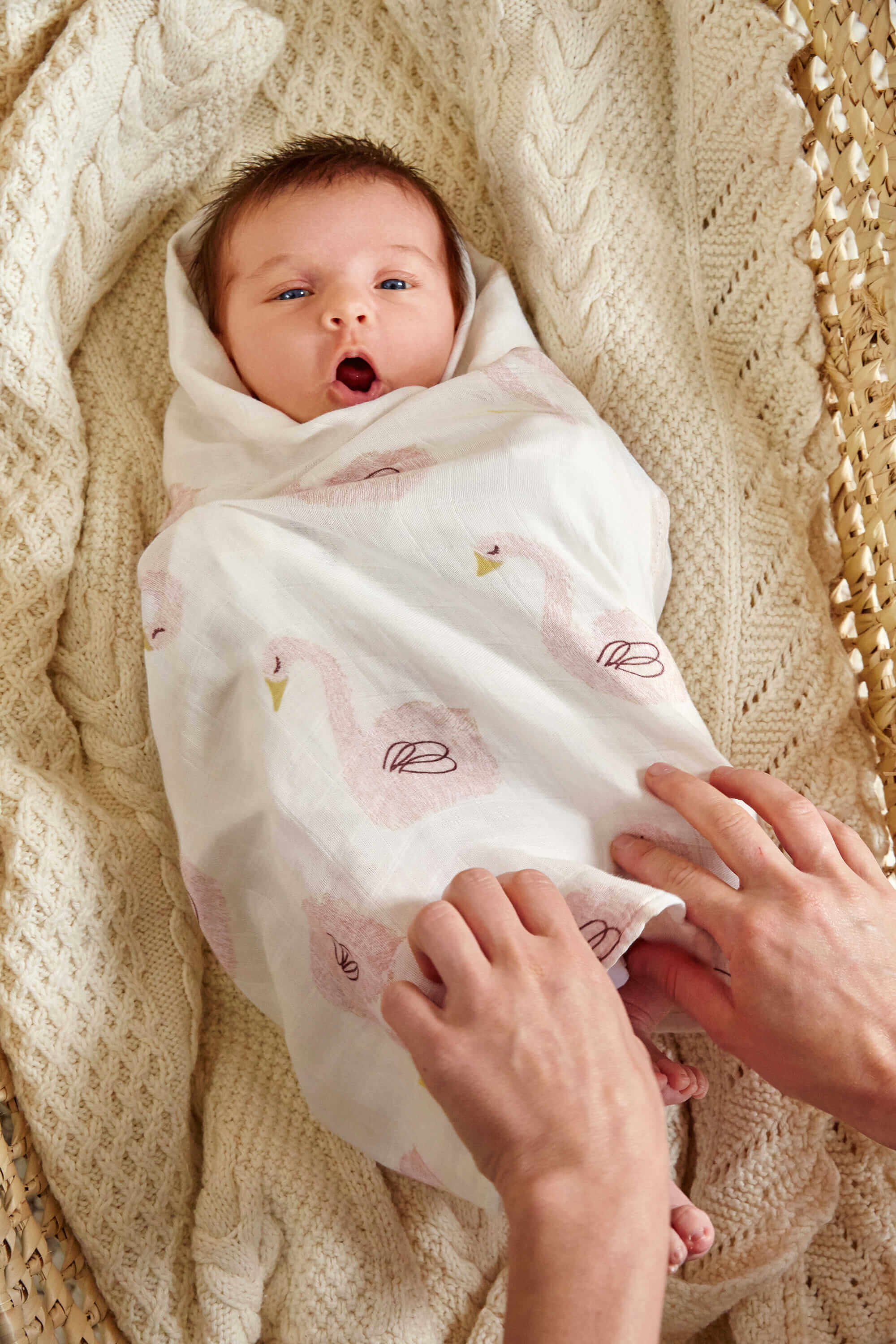 Mulltücher (3 Stk) - Heavenly Soft Swaddle L, Little Water Swan