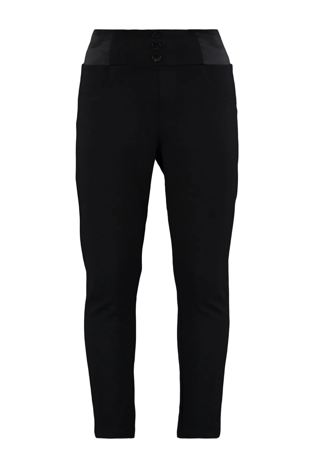 Trendyol Curve  Schwarze Skinny-Strickhose mit elastischem Bund TBBAW23AR00023