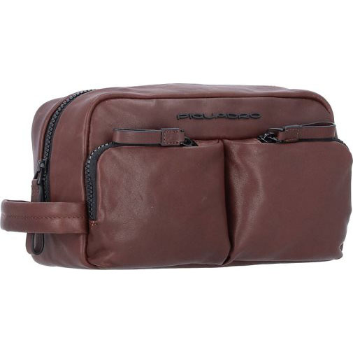 Piquadro Harper Kulturbeutel Leder 23 cm