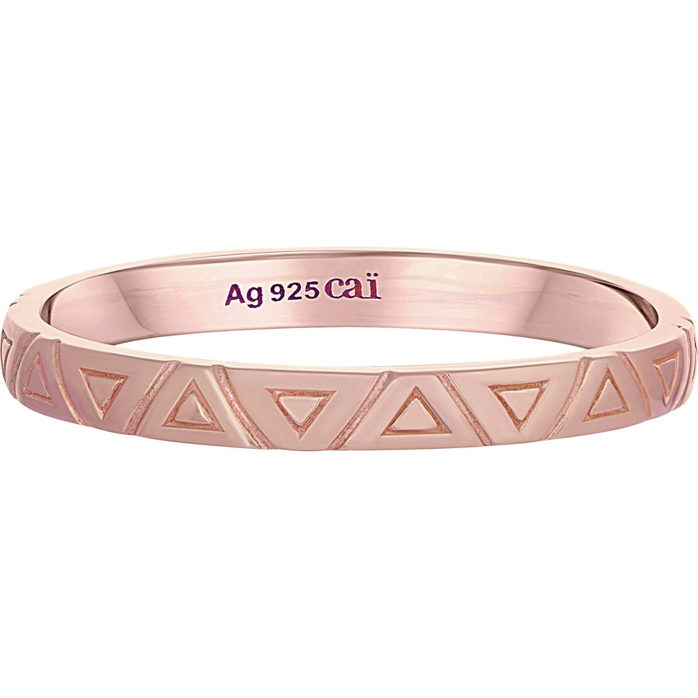 caï Bague pour femme 925 Argent or rose Bague