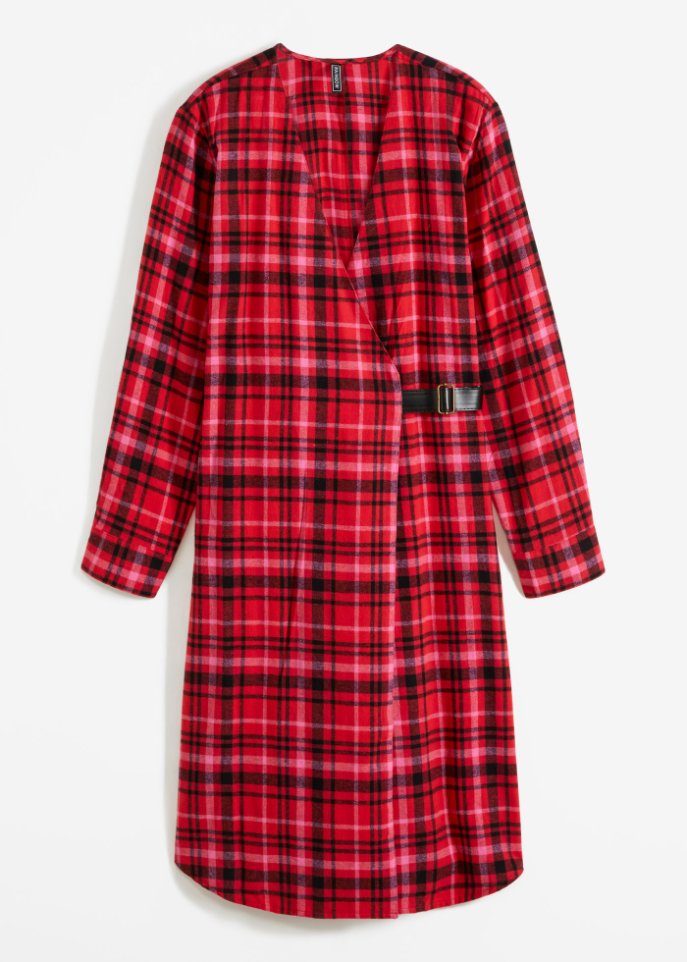 Karo-Longbluse