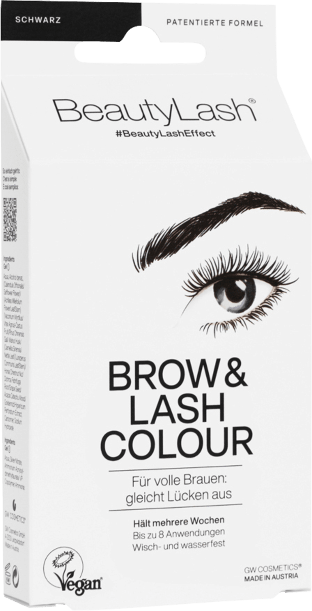 Augenbrauen- und Wimpernfarbe schwarz, 7 ml