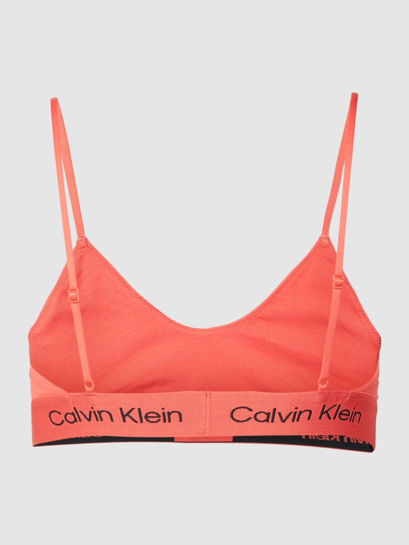 Bralette mit elastischem Logo-Bund Modell 'UNLINED' in koralle