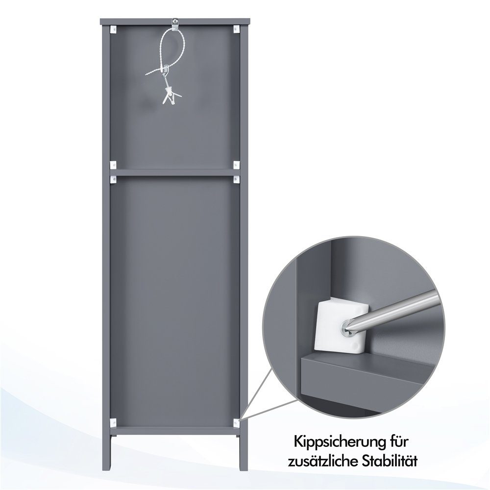 Yaheetech Badkommode Badschrank Eckkommode, mit abnehmbaren Schubladen