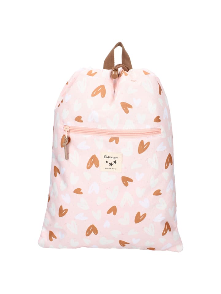 COFI 1453 Kidzroom Sportbeutel Prague Hearts Cord-Turnbeutelpraktischem in Rosa günstig kaufen 32 cm