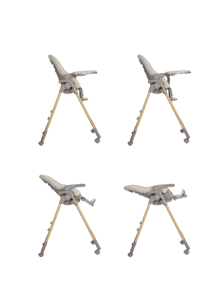 Kikkaboo Kinderhochstuhl Olive Räder in natur günstig kaufen onesize