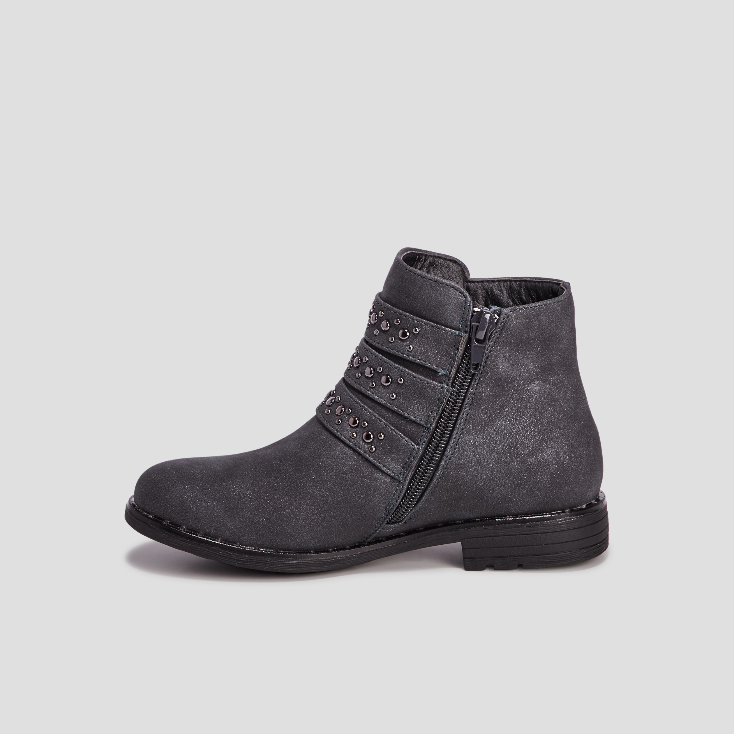 Bottines avec brides gris fille | La Halle