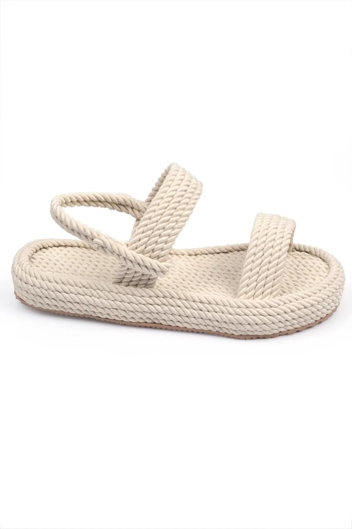 Capone Outfitters  Capone Damen-Sandalen mit dickem Seilband und dickem Absatz