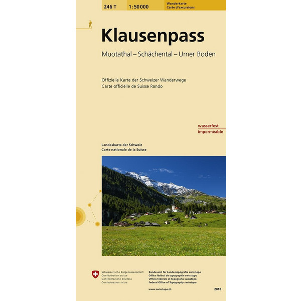 Swisstopo 1 : 50 000 Klausenpass - Wanderkarte