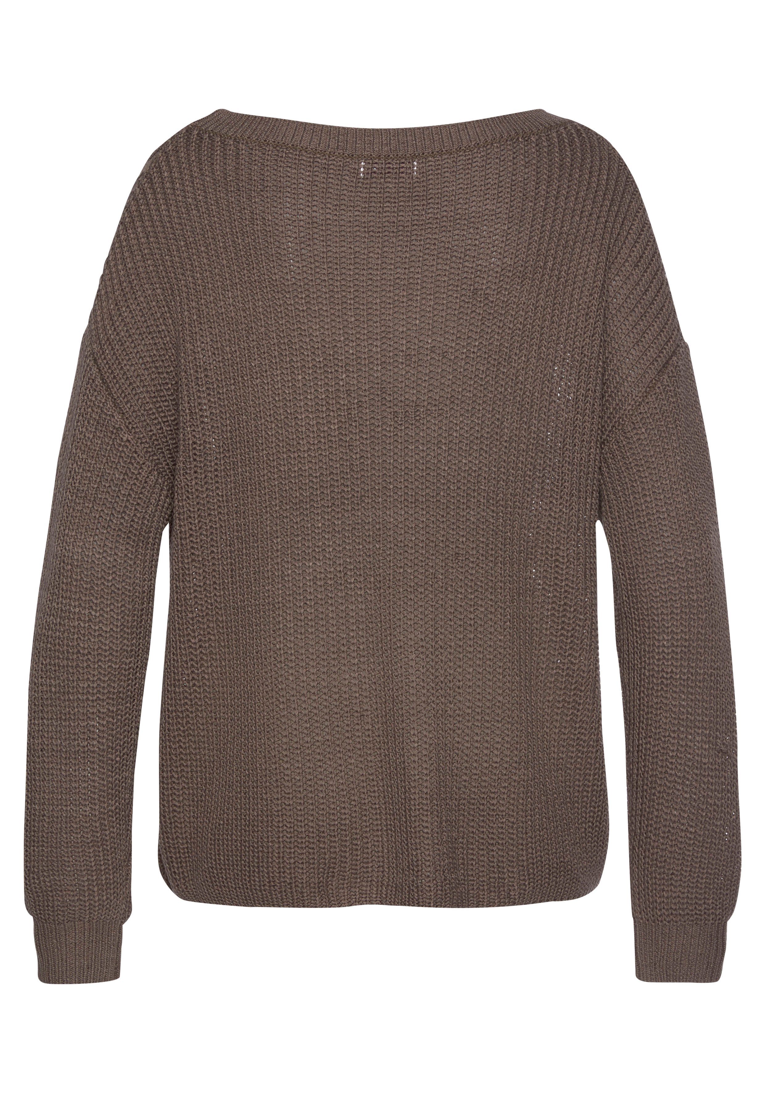 LASCANA Strickpullover mit überschnittenen Schultern