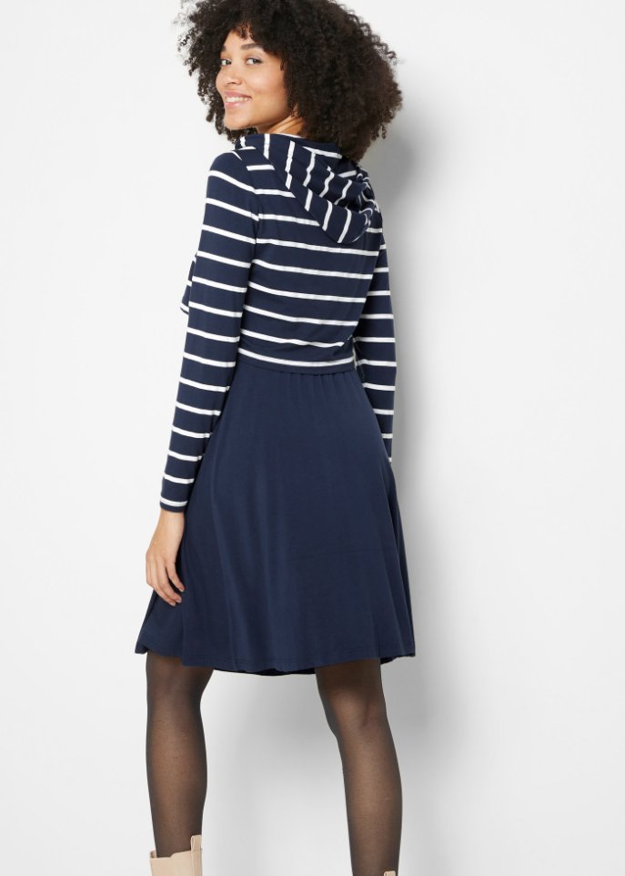 Umstandskleid / Stillkleid mit Kapuzenhoodie aus nachhaltiger Viskose