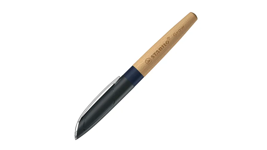 STABILO Grow Füller blaubeerblau/Buche - Einzelstift - inklusive Patrone