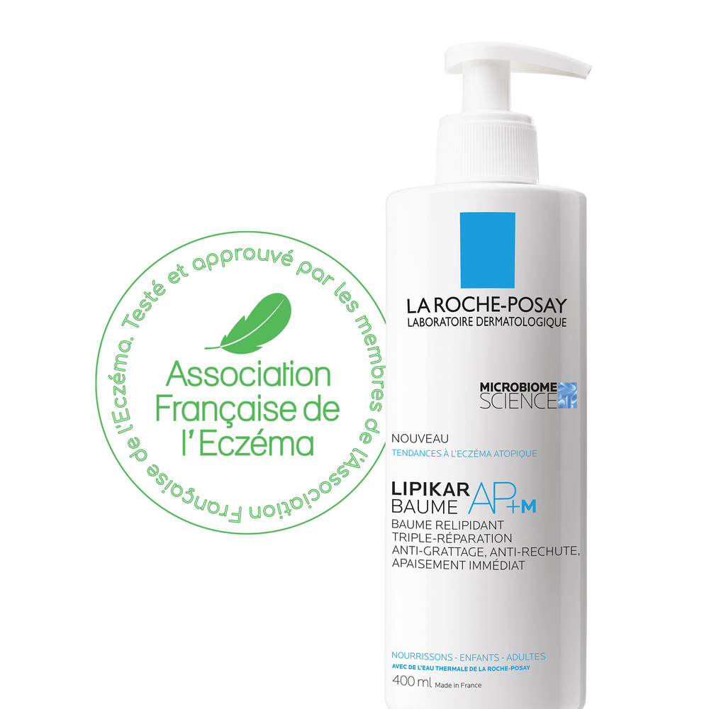 La Roche-Posay Lipikar Baume AP+M relipidant triple réparation 400ml Baume texture crème pour peaux sèches àtendance eczema atopique
