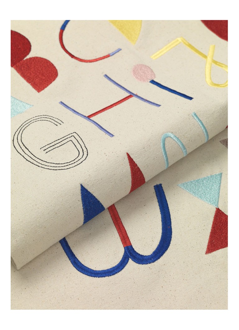 ferm LIVING  Alphabet Fabric print van biologisch katoen 50 x 70 cm