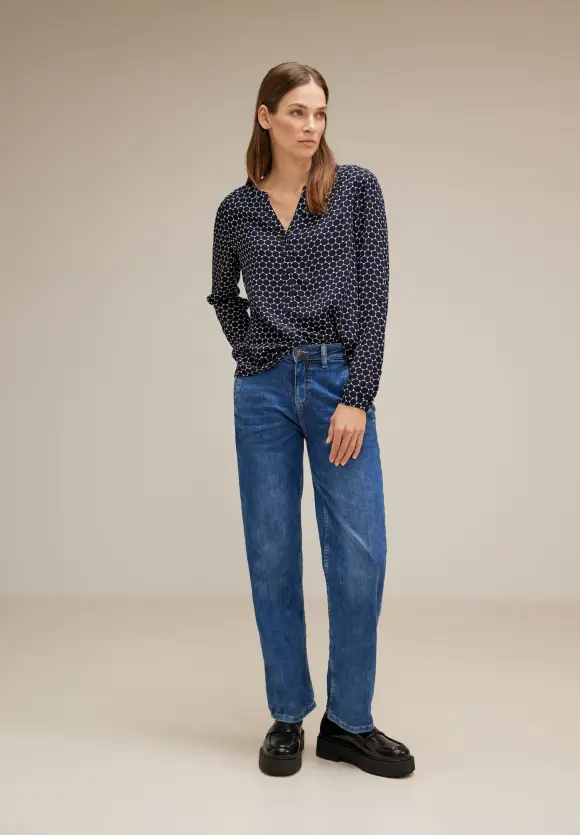 Street One Punktebluse mit Turn-Up Arm