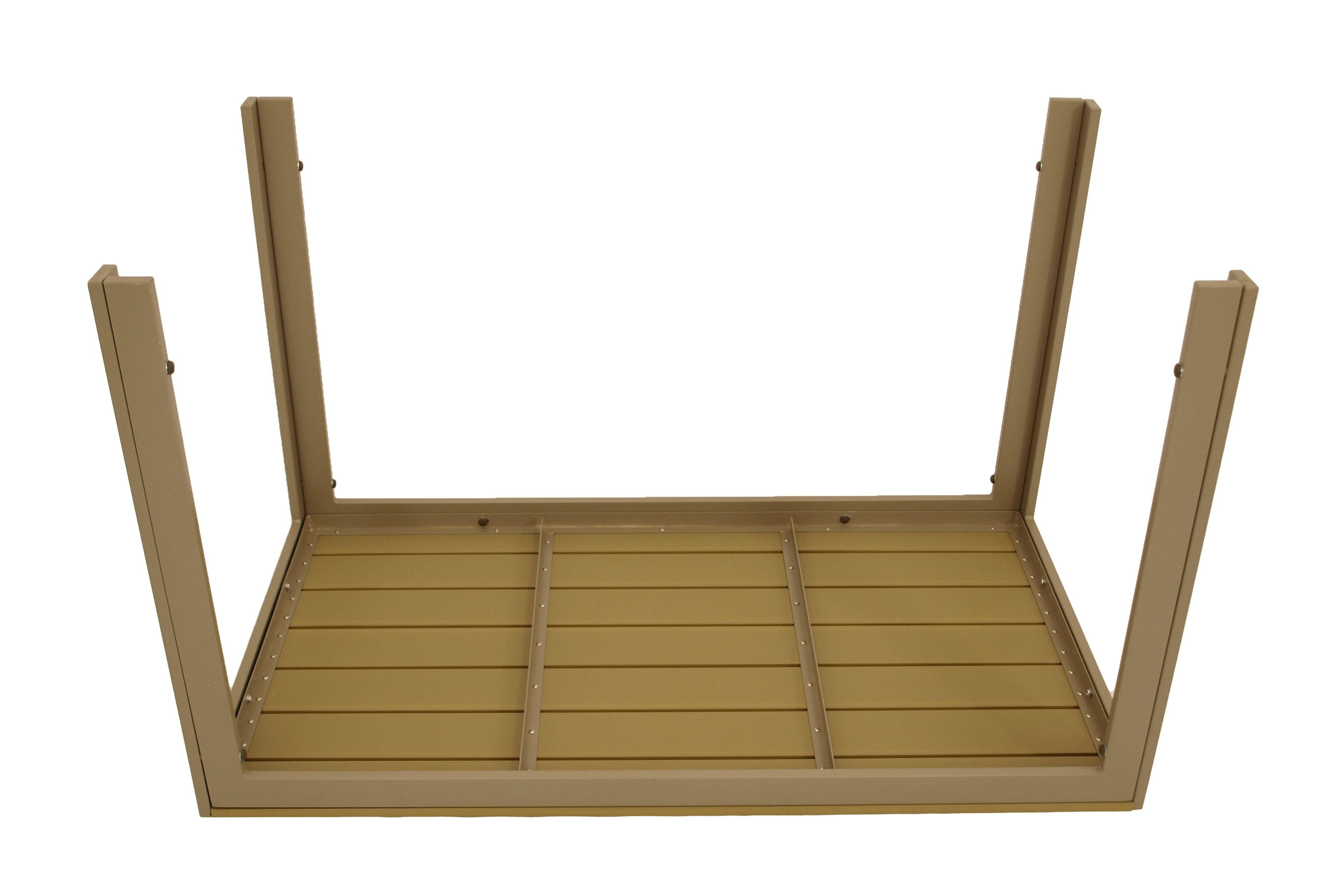 DEGAMO Gartentisch SORANO, rechteckig 125x70cm, Aluminium champagner + Kunstholz braun