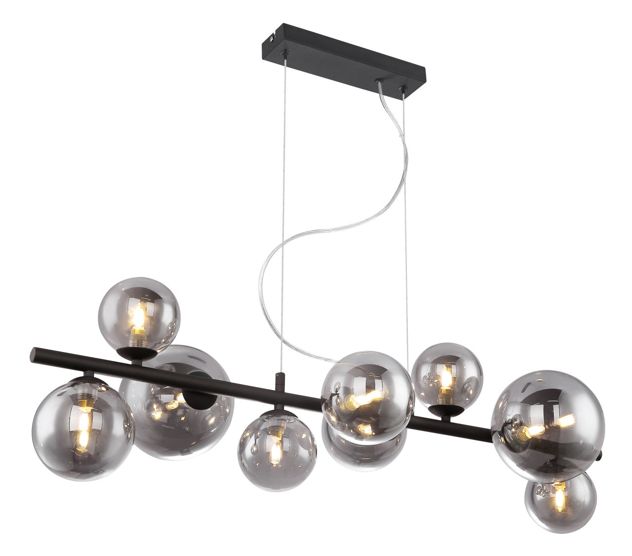 Globo Lighting - RIHA - Hängeleuchte Metall schwarz matt, 9x G9 LED