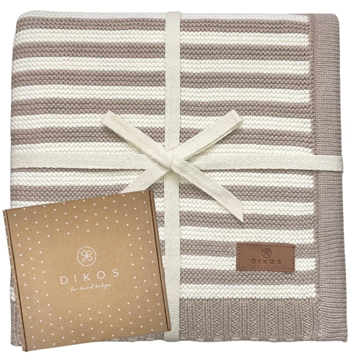 Babydecke DIKOS® Babydecke aus *100%* Bio Baumwolle Strickdecke Erstlingsdecke, DIKOS, PREMIUM Qualität atmungsaktiv, nachhaltig, plastikfrei, kuschelweich