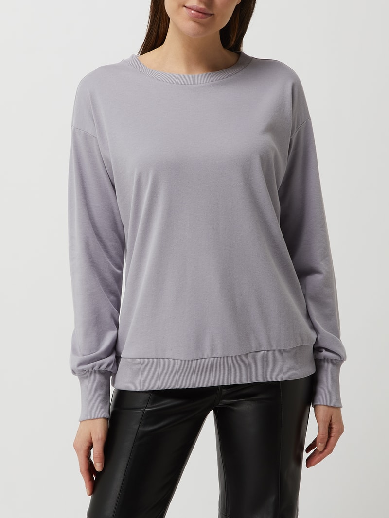 Sweatshirt mit Modal-Anteil in lavendel