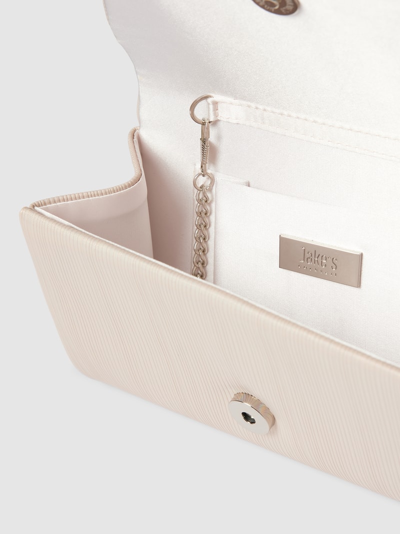 Handtasche mit Strukturmuster in metallic beige meliert