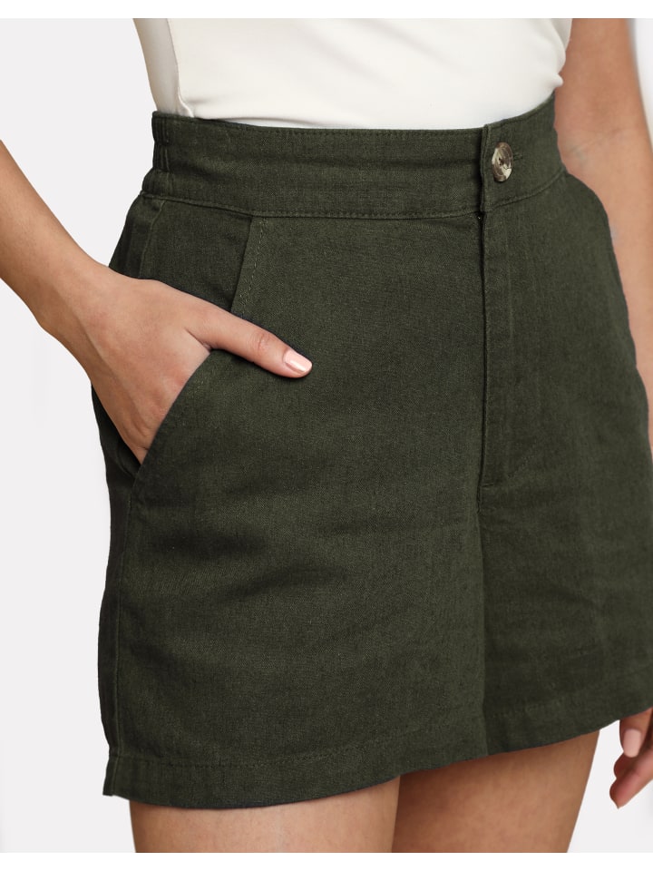 Threadbare Shorts THB Cactus Class Linen Short in olive günstig kaufen 42