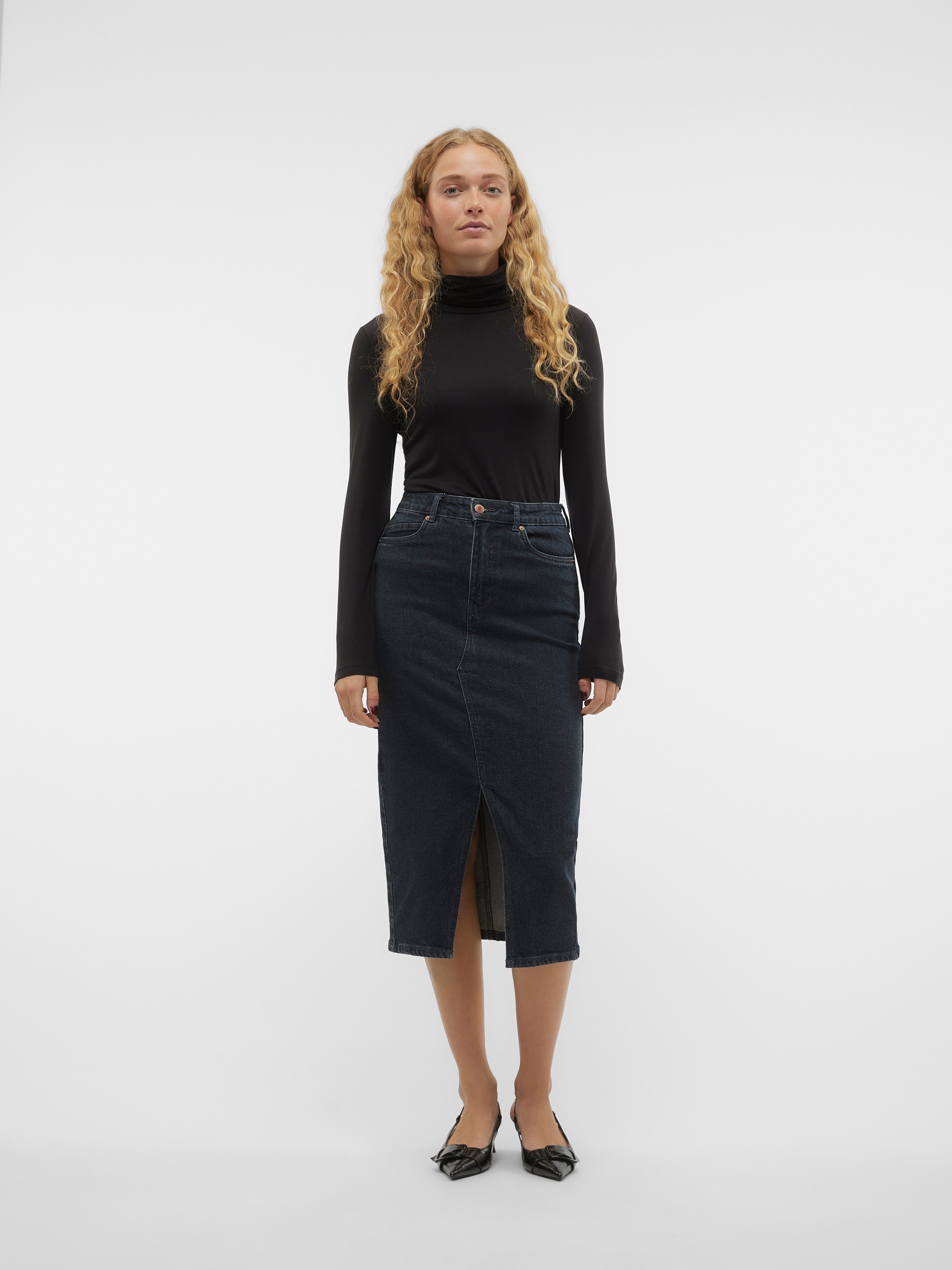 VMVERI Hohe Taille Langer Rock