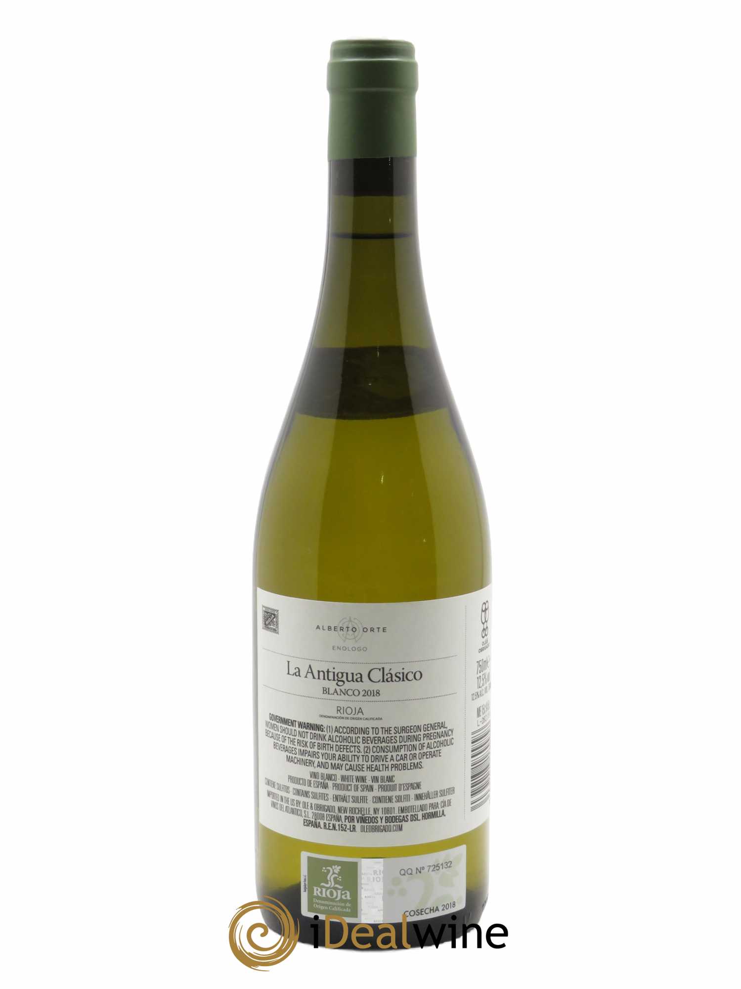 Rioja DOCa La Antigua Clásico Alberto Orte  2018 - Lot de 1 Bouteille