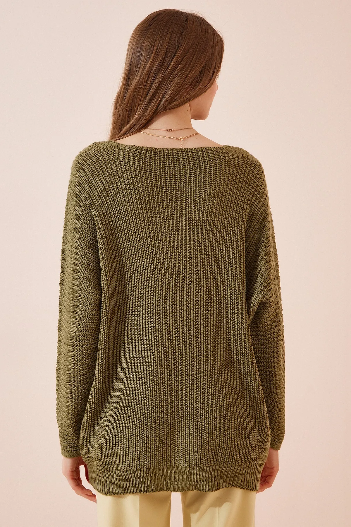 Happiness İstanbul  Pullover - Grün - Oversized