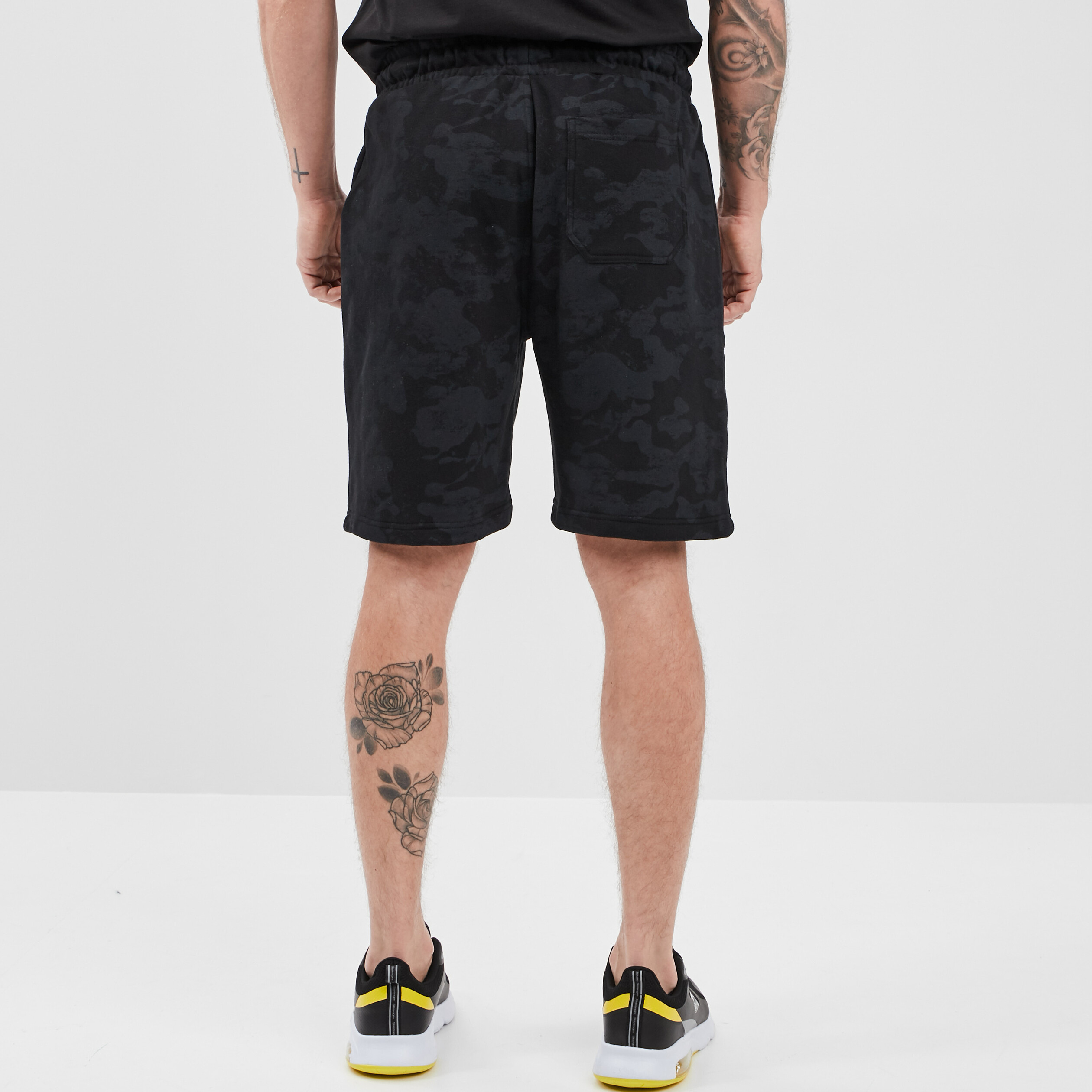 Short jogging droit à coulisse noir homme | La Halle