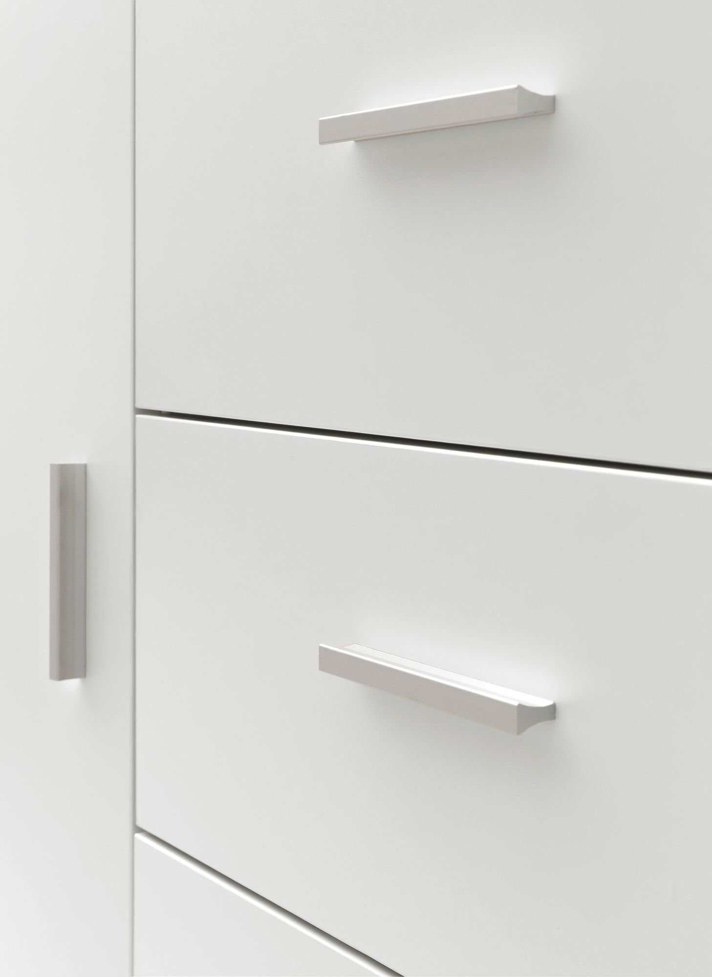 KADIMA DESIGN Badkommode Badezimmerschrank, hoher Stauraum, mattes Weiß, elegante Griffe