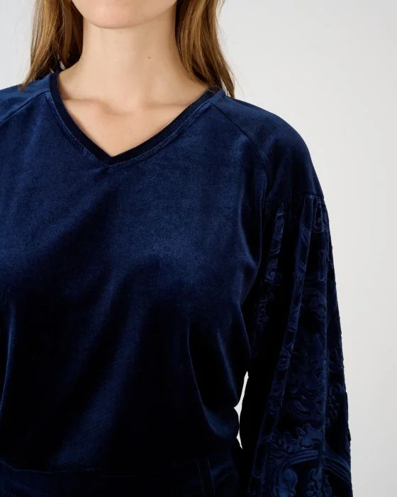 T-shirt chic en maille velours