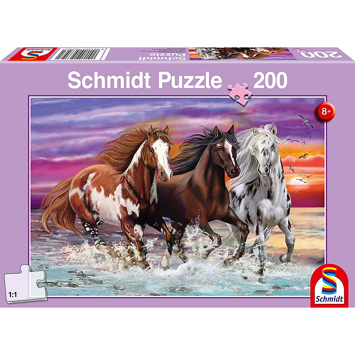Puzzle - Wildes Pferde-Trio, 200 Teile