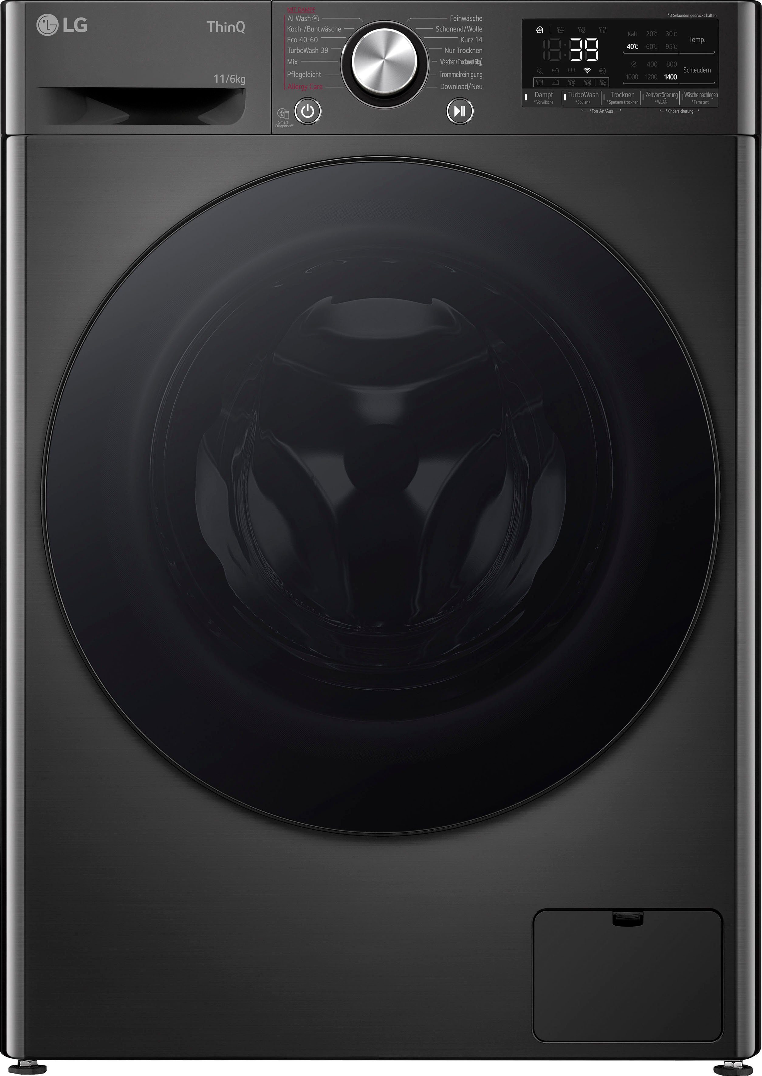 LG Waschtrockner Serie 7 W4WR70E6YB, 11 kg, 6 kg, 1400 U/min