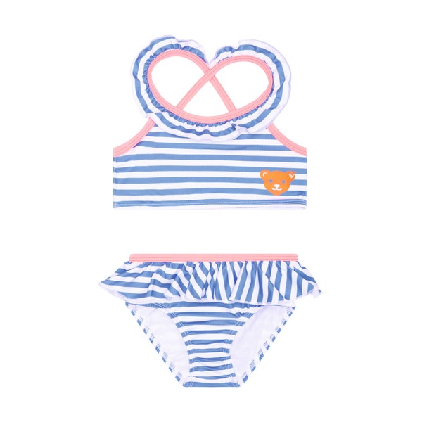 Bikini, mittelblau für Mädchen