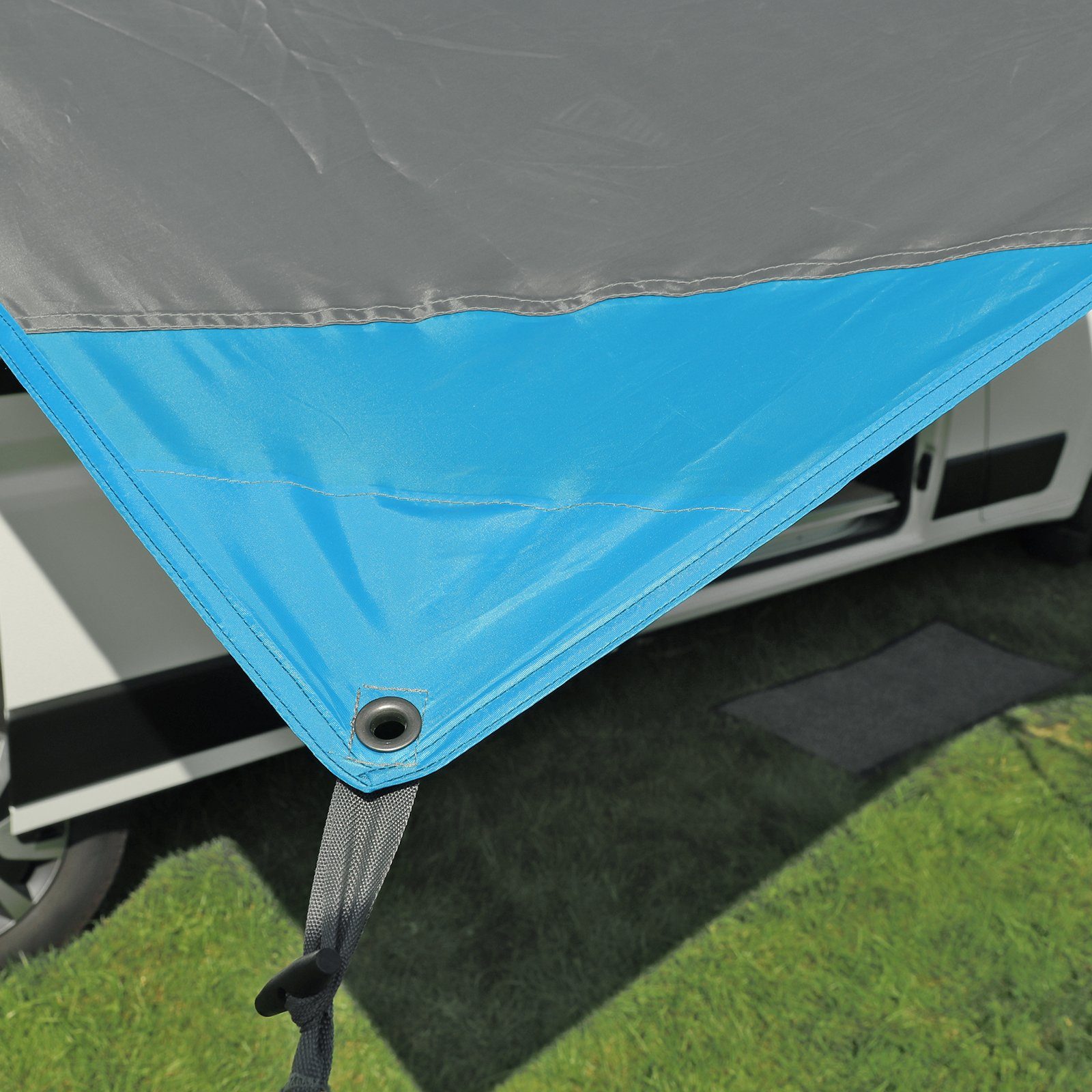 deiwo Sonnensegel Wohnmobil Wohnwagen Sonnensegel, grau, 2,50 x 2,4m, Wassersäule 2000mm