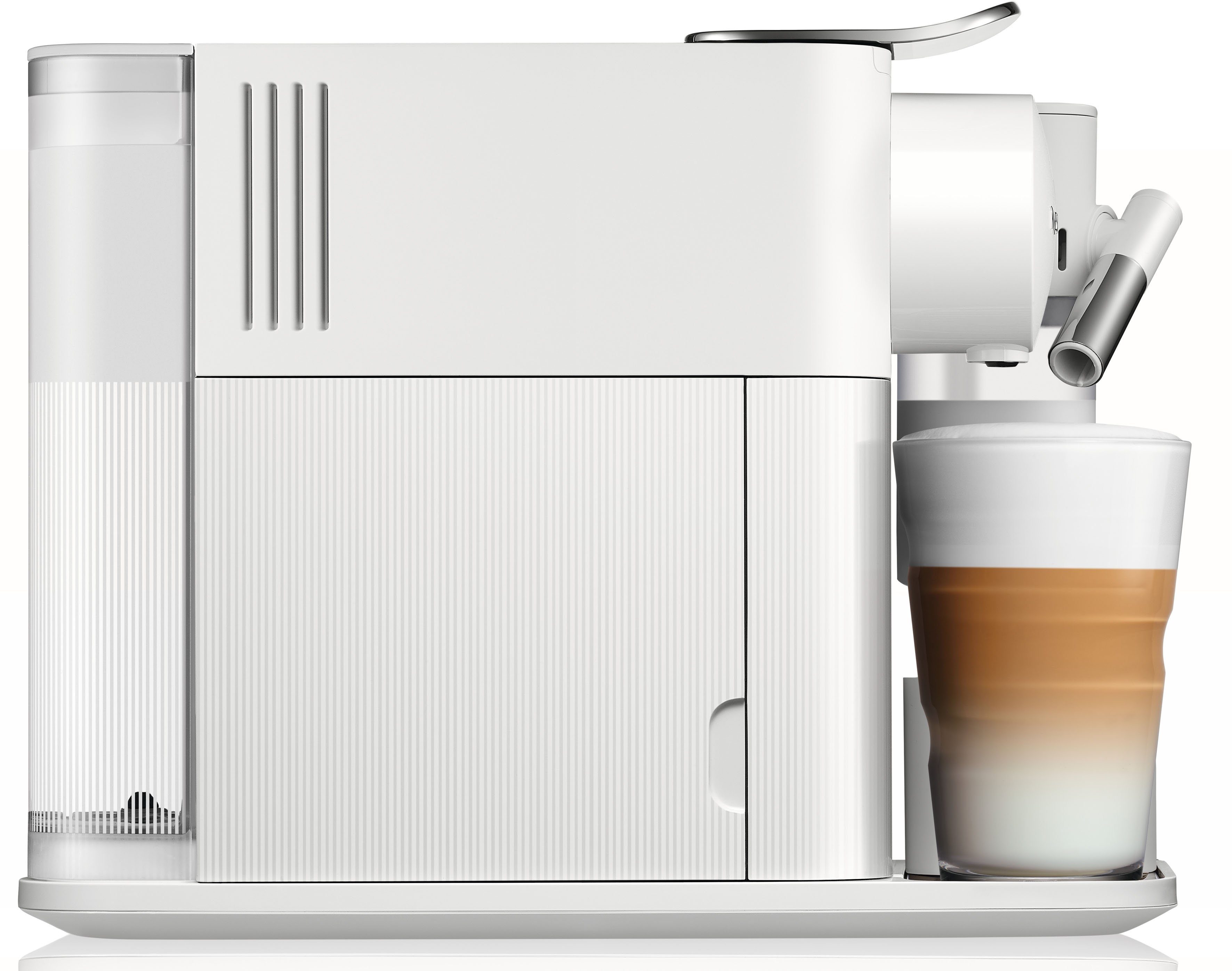Nespresso Kapselmaschine Lattissima One EN510.W von DeLonghi, White, inkl. Willkommenspaket mit 7 Kapseln