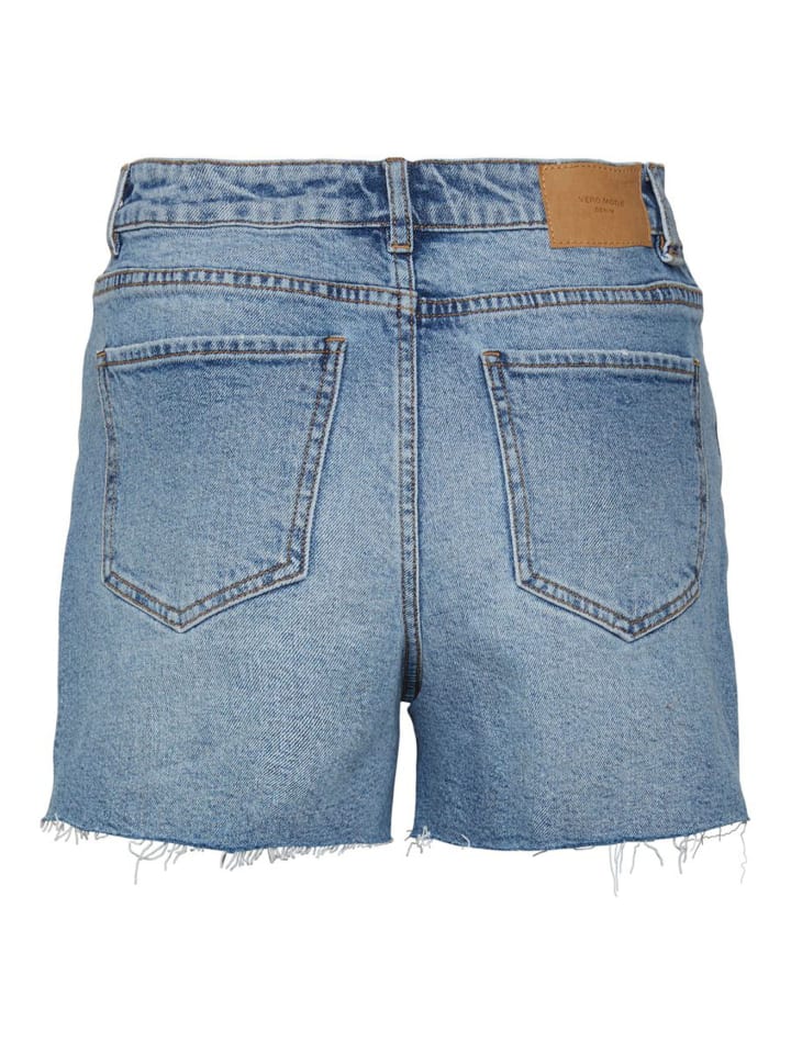 Vero Moda Kurze Denim Jeans Shorts mit Fransen VMBRENDA in Blau günstig kaufen XS