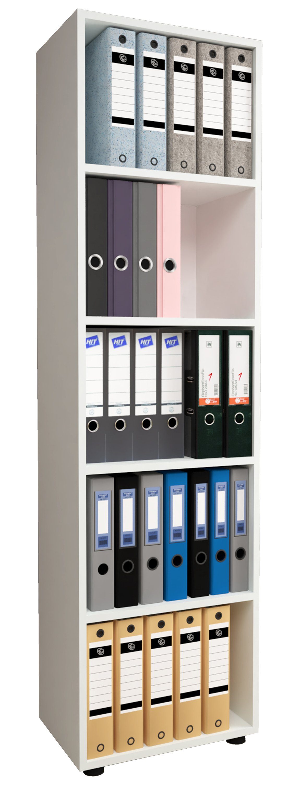 VCM Aktenregal Holz Büro Regal Bücher Ordner Aktenregal Ulas 5f, 1-tlg.