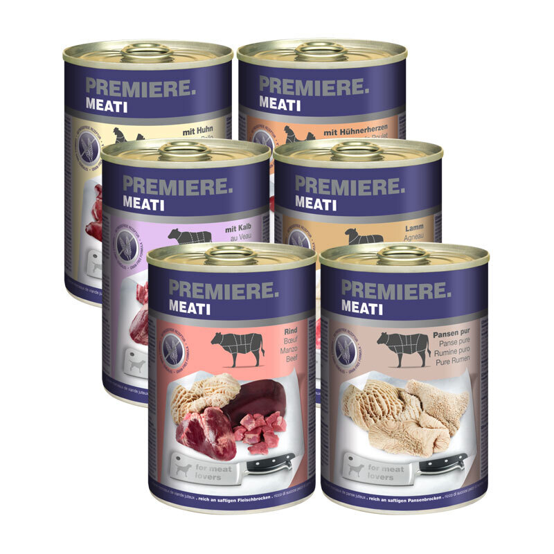 PREMIERE Hundenassfutter PREMIERE Meati Mixpaket 6x400g Mixpaket 1