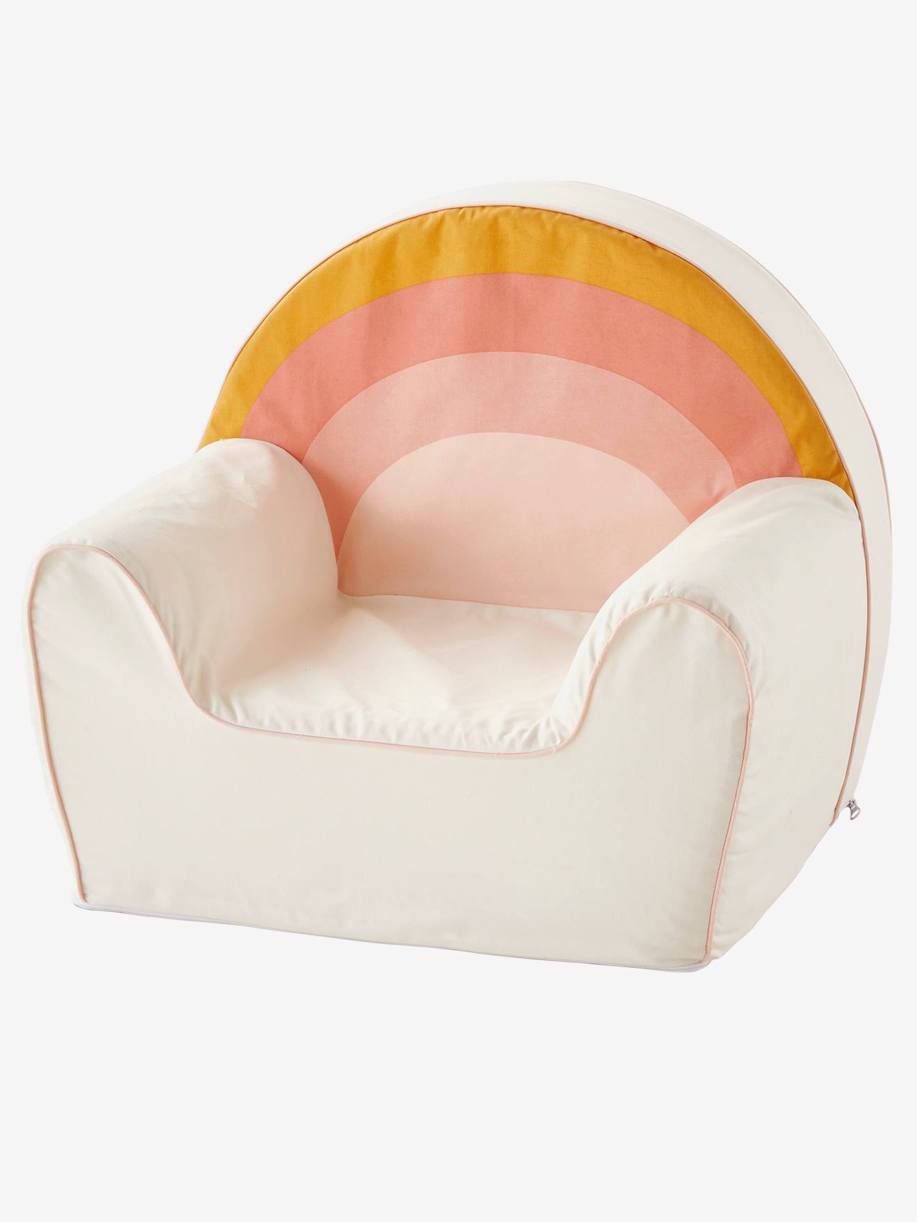 Vertbaudet Kinderzimmer Sessel REGENBOGEN, personalisierbar - wollweiß