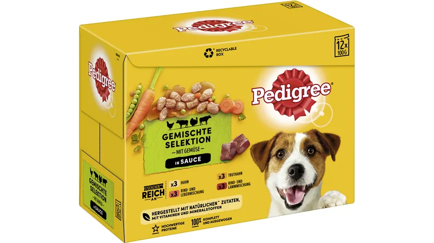 PEDIGREE® Multipack Gemischte Selektion mit Gemüse in Sauce 1200 g
