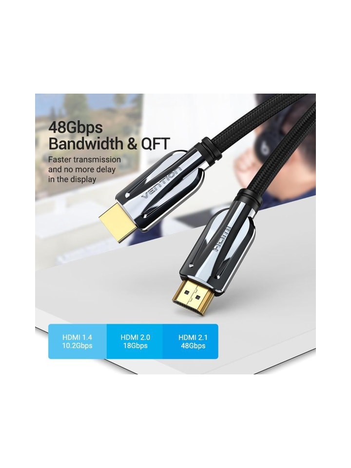 Vention HDMI 2.1 Ultra High Speed ??Kabel 8K mit eARC, VRR in Schwarz günstig kaufen onesize