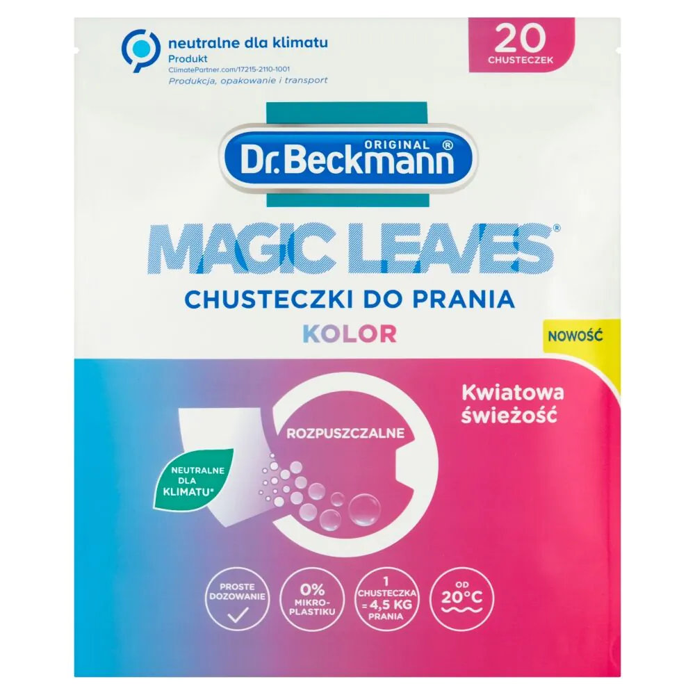 Dr. Beckmann Magic Leaves spalvotų plaukų plovimo servetėlės