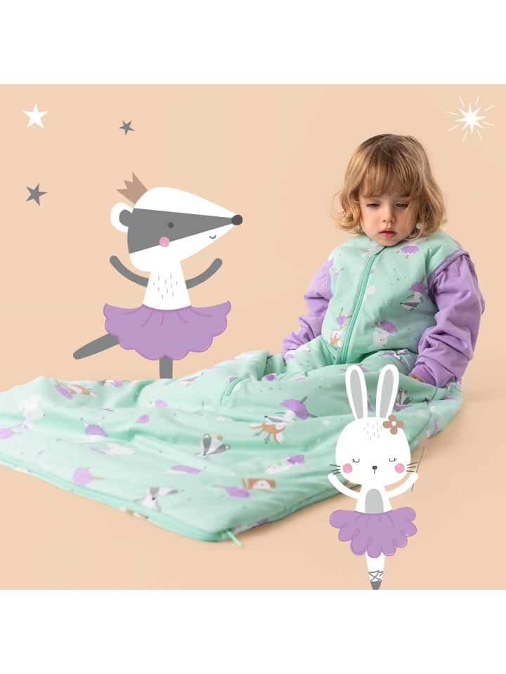 Schlummersack Babyschlafsack, 2.5 TOG in Mint-Lila günstig kaufen