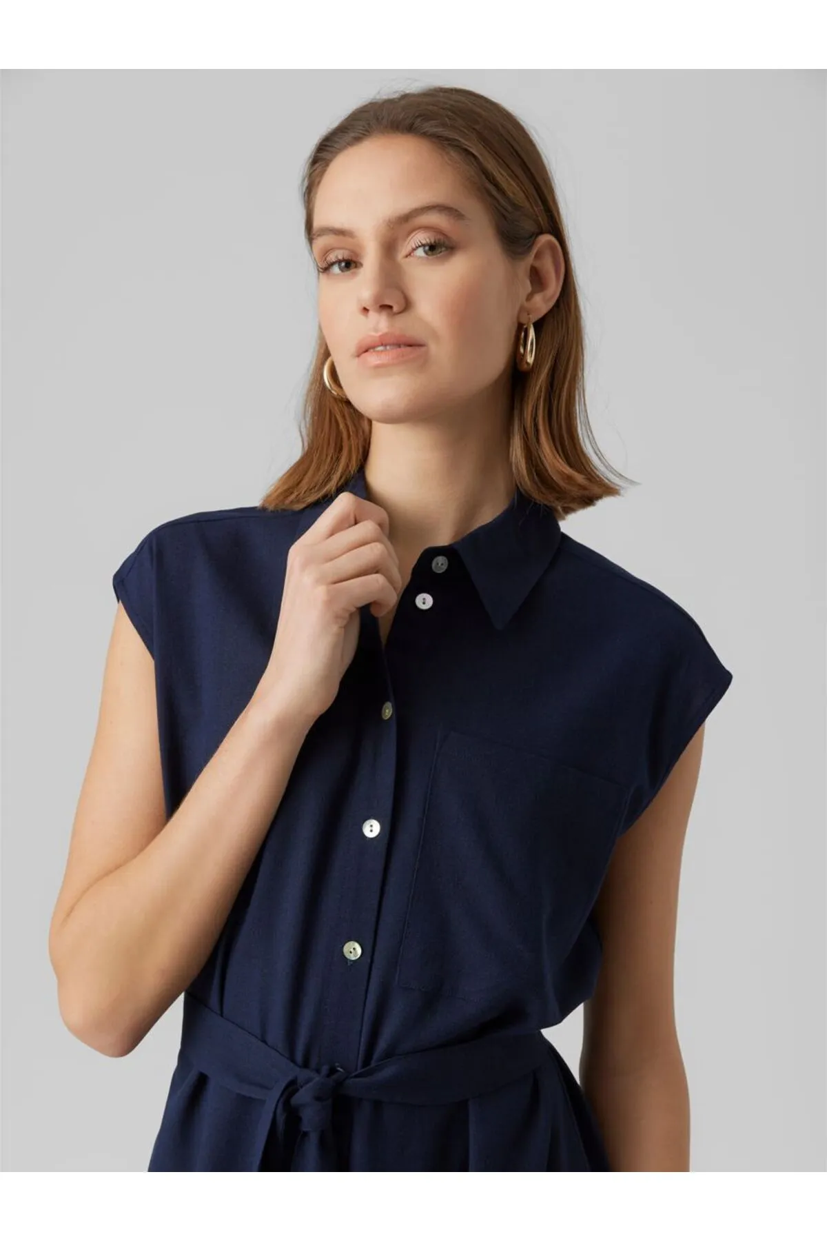 Vero Moda  Hemdblusenkleid VMMYMILO SL CALF SHIRT DRESS WVN GA