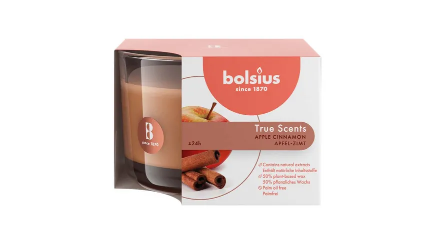 bolsius Duftglas medium True Scents Apple Cinnamon