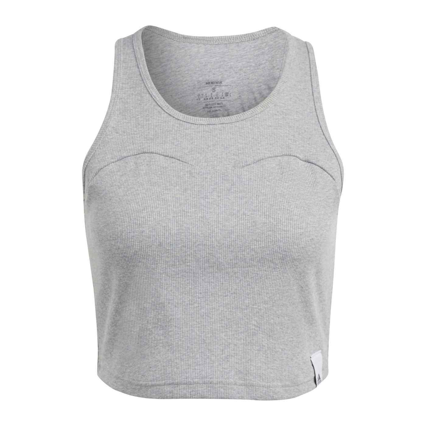 adidas Lounge Rib Tanktop Damen Grau